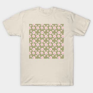 Peonies Flower Pattern T-Shirt